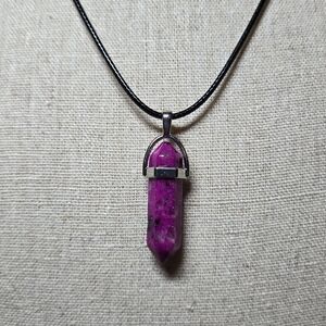Pink Crystal Pendant Necklace